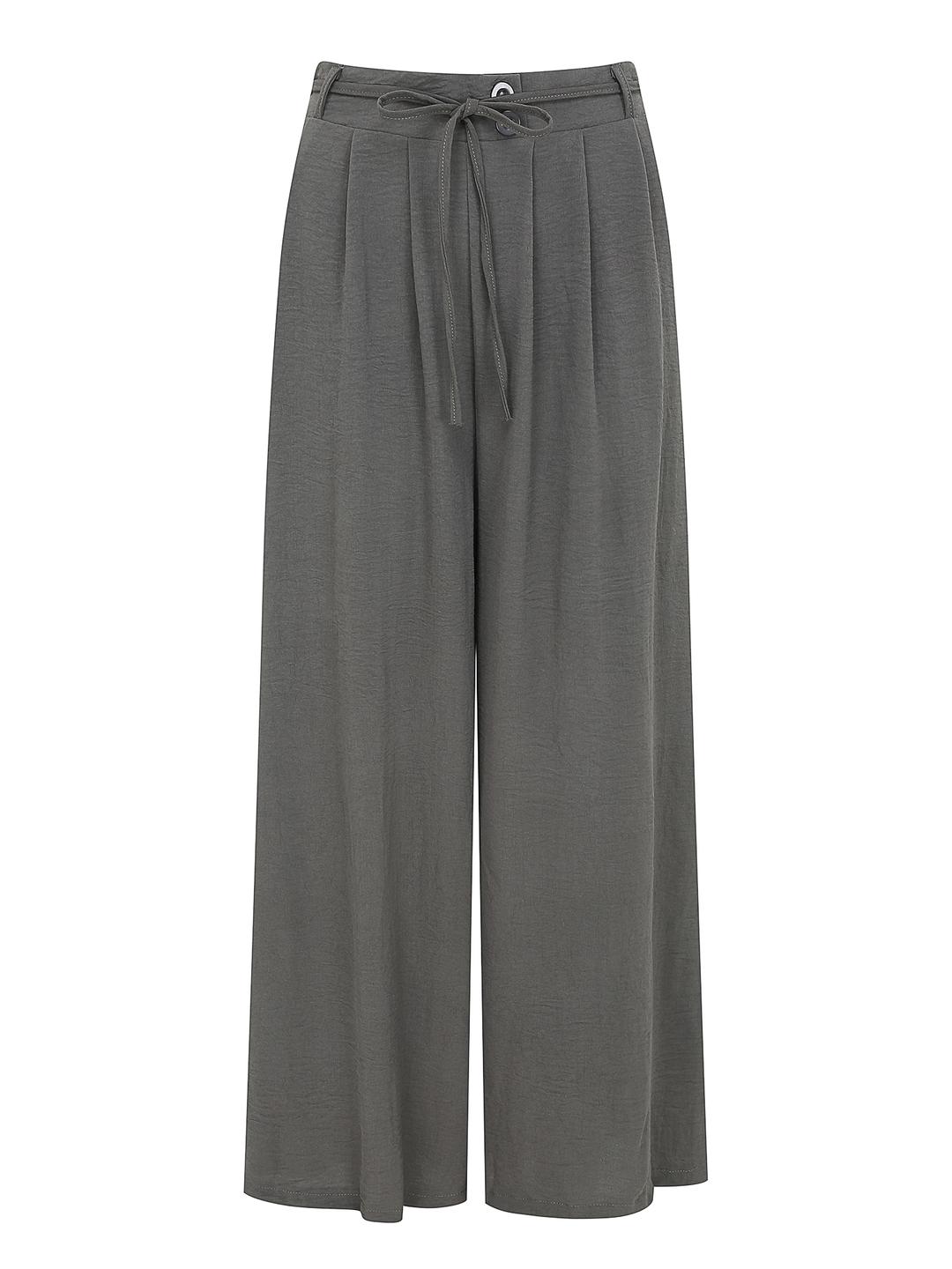 더틸버리 더블 버튼 핀턱 와이드 팬츠 (GREY) TR5N0SL04W