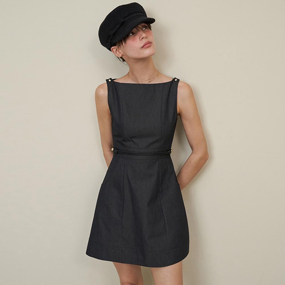 knot Belt Mini Dress(2color)