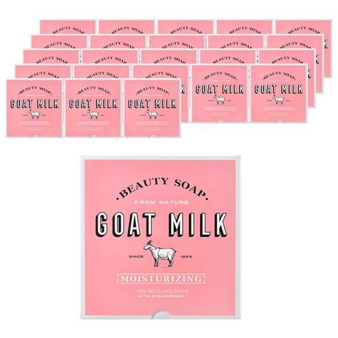 샤워메이트 산양유 딸기 비누, 90g, 24개