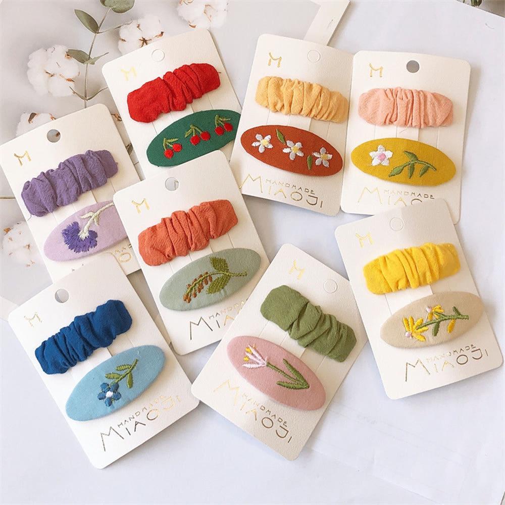 미미 자수플라워 똑딱핀 세트 (8color)