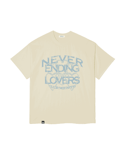 하트 링스 반소매 티셔츠 라이트 옐로우