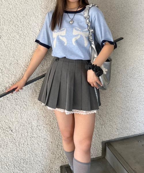 《低身長サイズあり》アソート柄サマーニットトップス