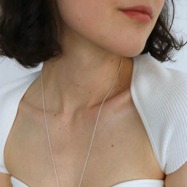 Heart ball long necklace