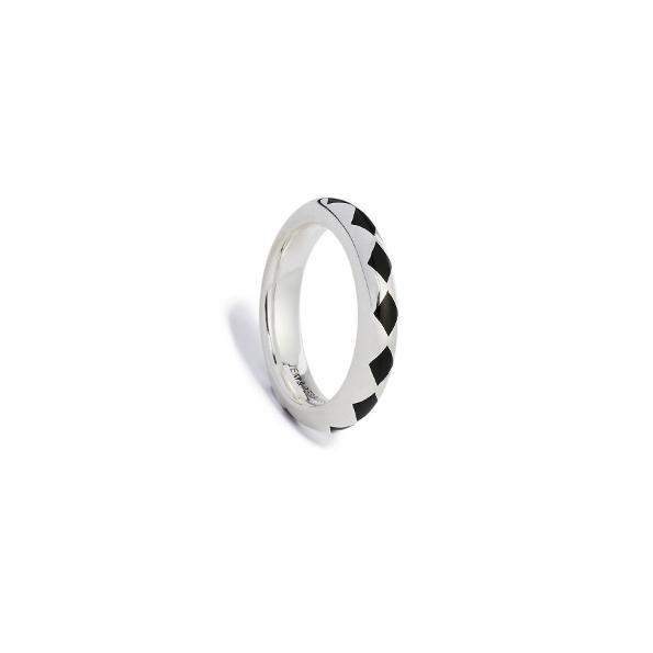Mondrian Ring_Black_Silver