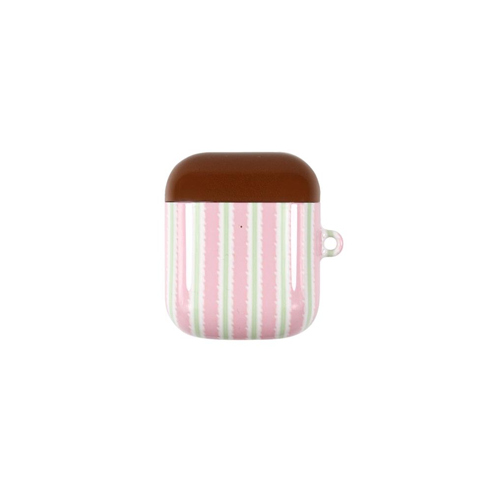 [Airpods] Pink stripe case