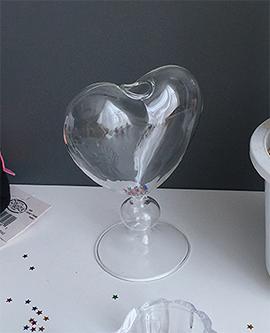 Clear Heart Vase