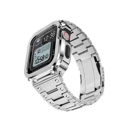 무빙 포트리스 프로 실버 / 애플워치 스트랩 케이스 44 / 45mm