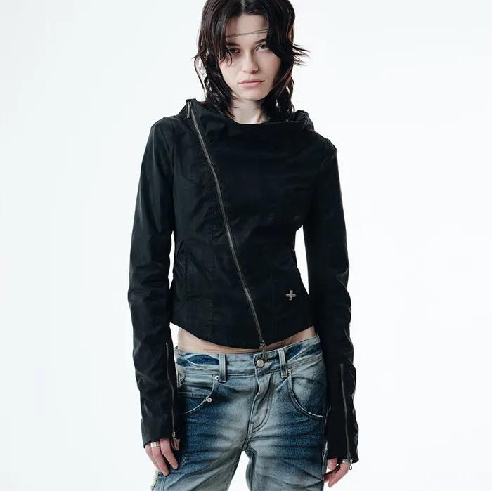 KAEL DRAPED JACKET (BLACK)
