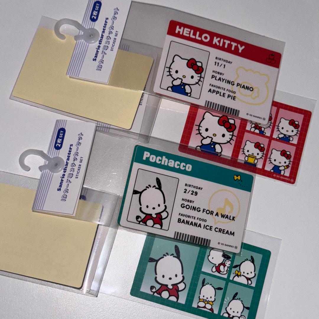 [망키야] 헬로키티 포차코 아이디카드 스티커