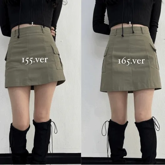 숏&롱* (~2XL) [Y2K]pinte cargo mini sk - 핀트 카고 미니 스커트 키작녀 키큰녀