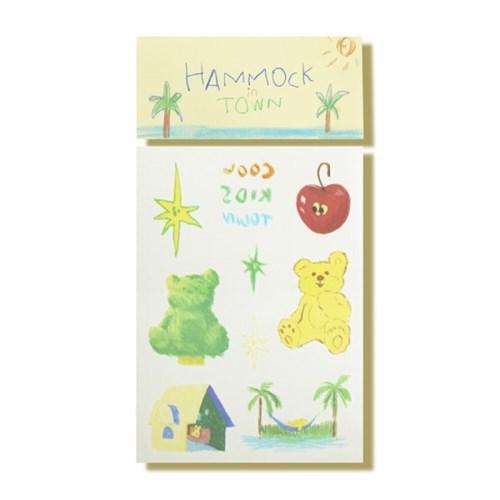 Hammock in Town tattoo sticker