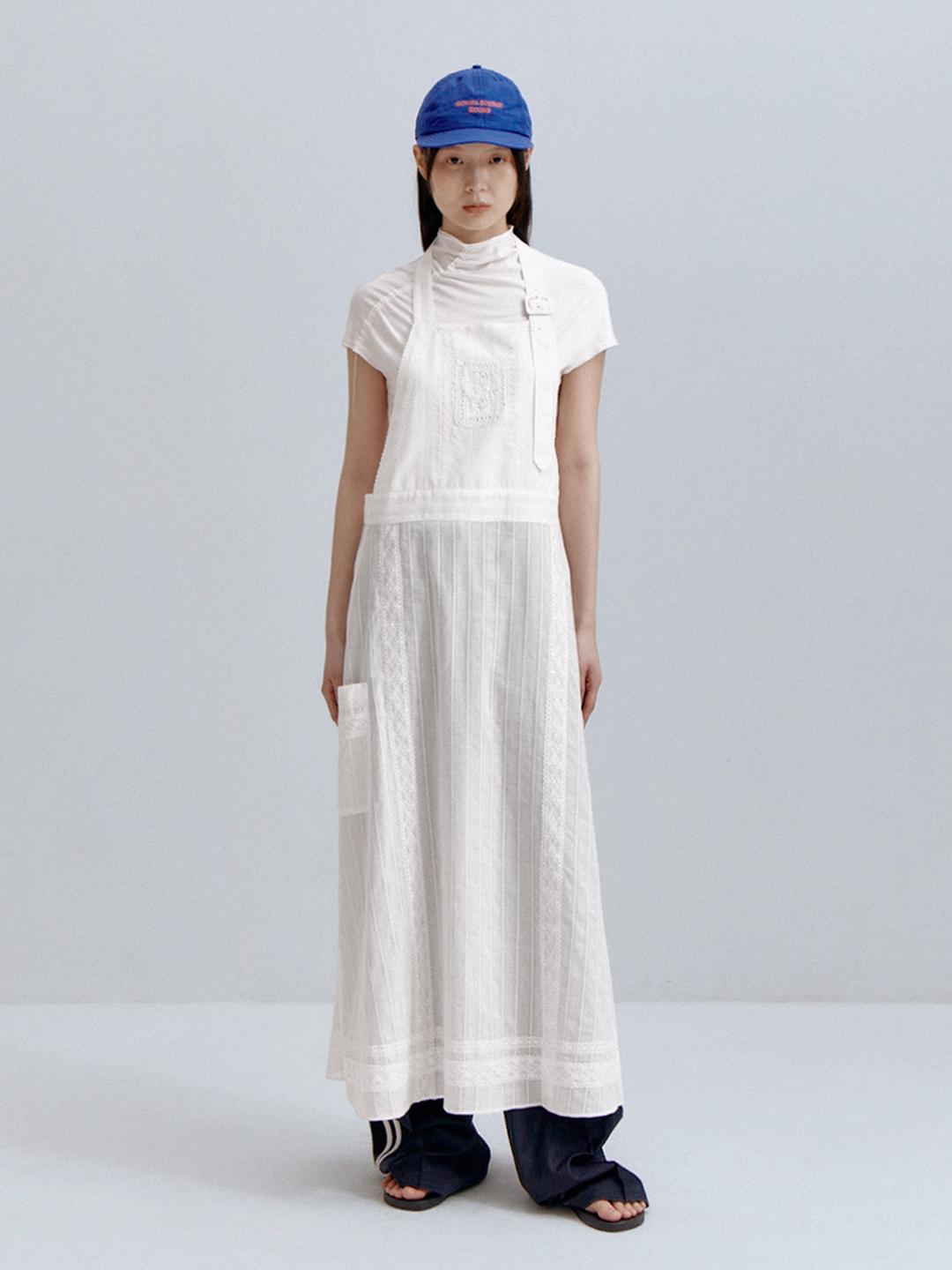 APRON DRESS WHITE