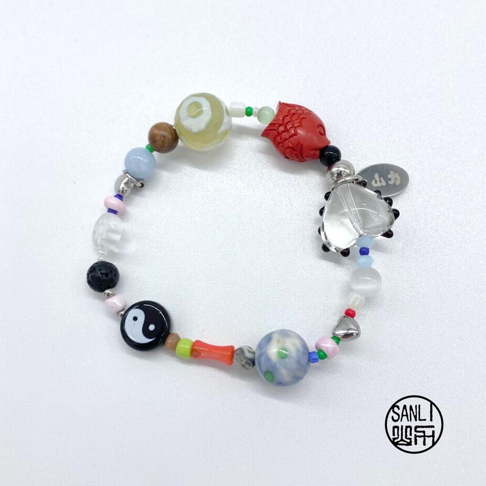 yin yang color mix bracelet