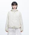 SHIRT HOODED ZIP-UP, DOT IVORY