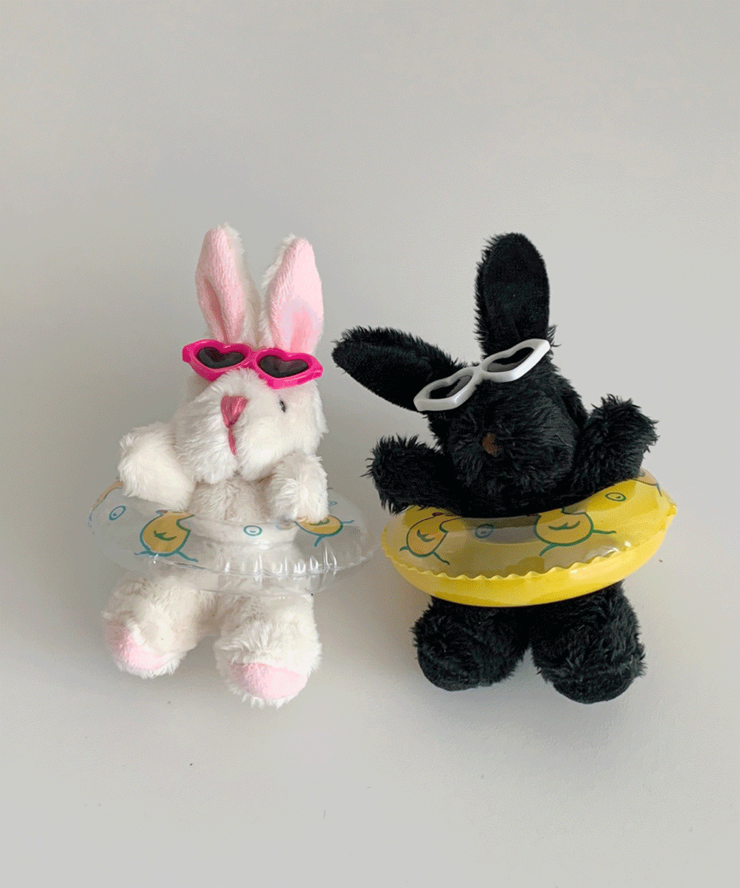 바캉스 튜브 썬글라스 토끼 인형 키링 가방고리 책가방 키홀더