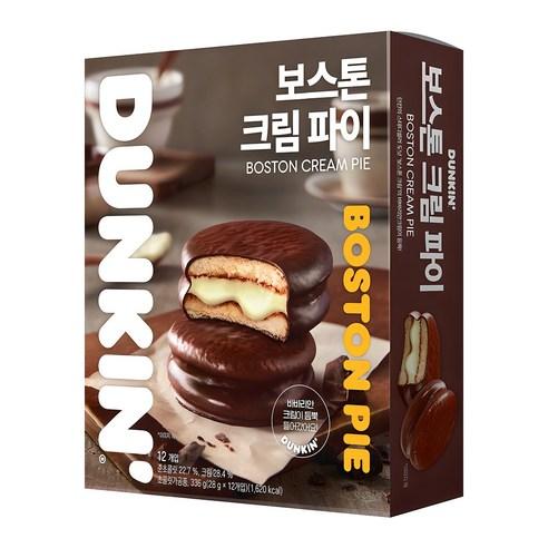 던킨도너츠 보스톤 크림 파이 12개입, 336g, 1개 - 과자파이/과자케이크 | 쿠팡
