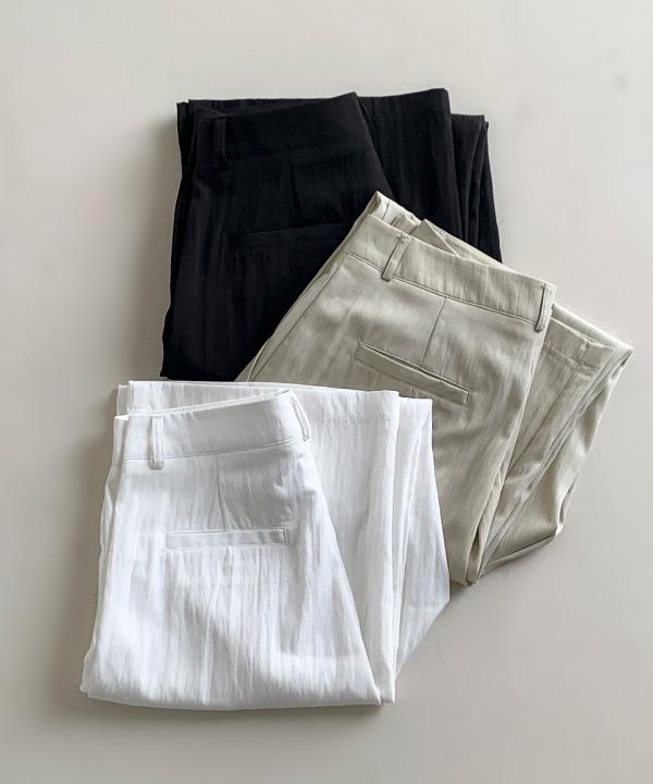 리얼코코 [단독] [여름신상🌴/2단기장/누적5만장/made] 모티브 핀턱 슬랙스 - 6 Color (바지/출근룩/오피스룩/와이드/면접/바스락/하객룩)