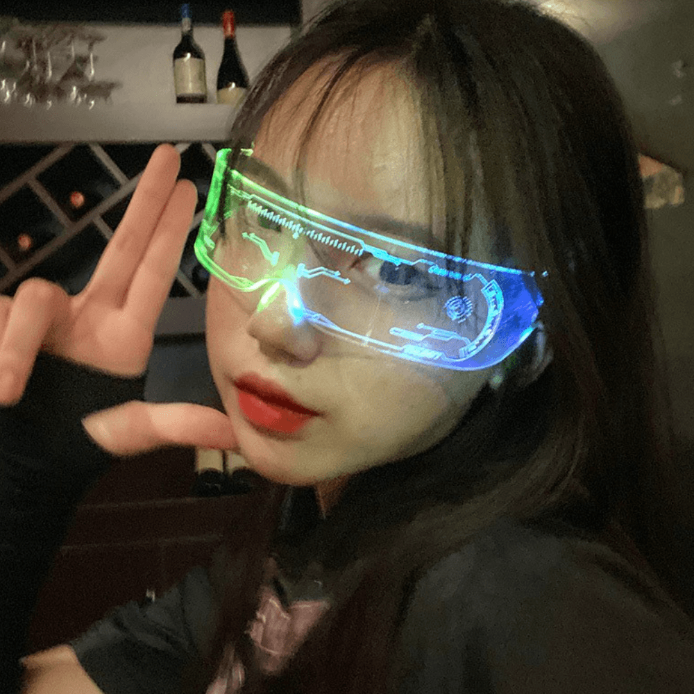 사이버 LED 안경 고글 사이버펑크 인싸템 코스튬 생일 쓸데없는 신박한 선물