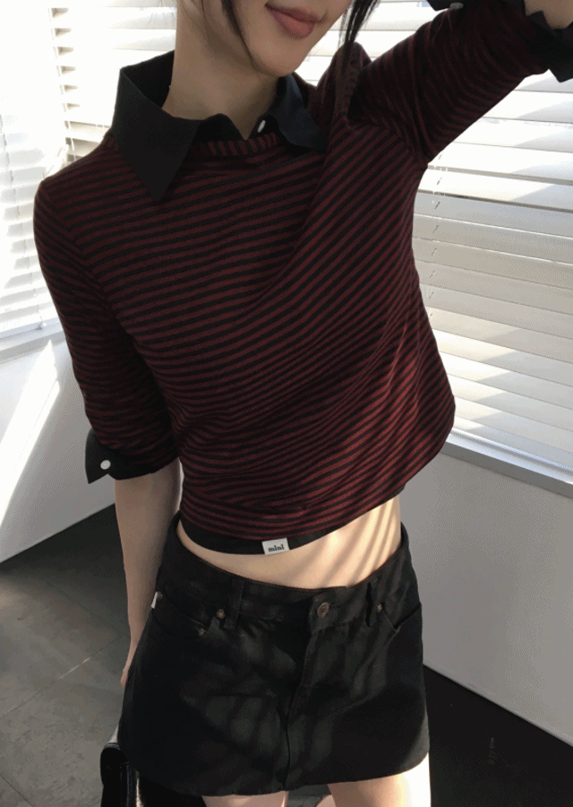 shimmer boat neck t (2color)