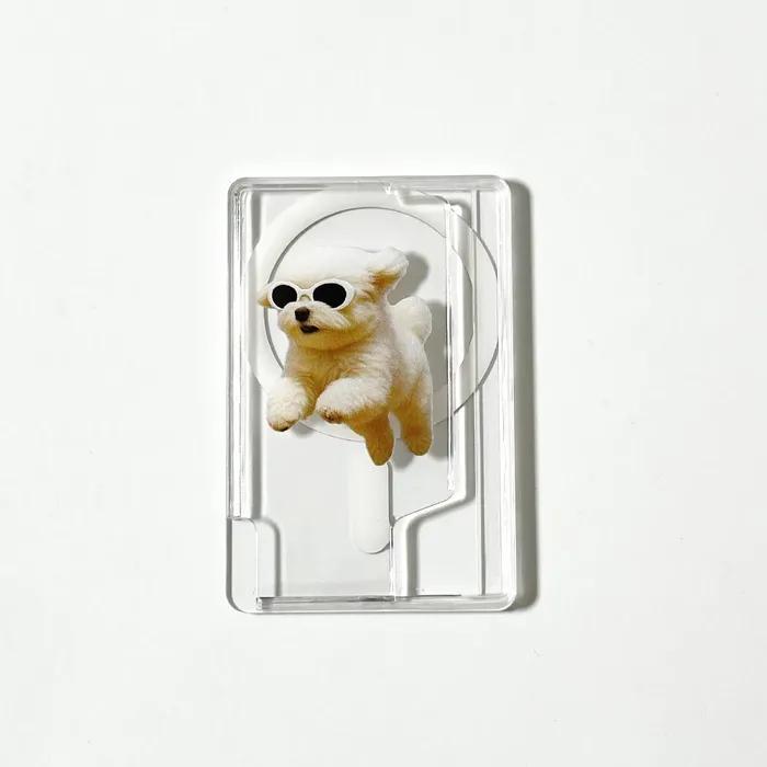 [맥세이프] White Pop Puppy 화이트 팝 퍼피 (맥세이프 카드 지갑)