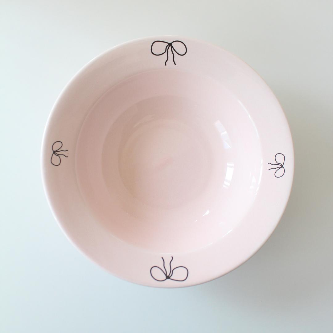 Bow ribbon plate : baby pink