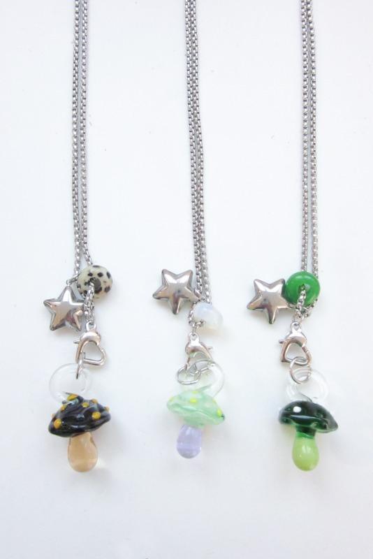 mushroom necklace (3color)