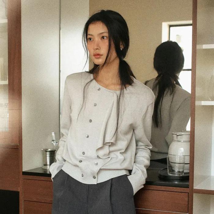CHELL DRAPE KNIT_MIST GREY