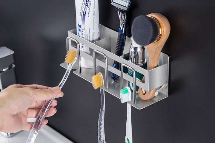 스텐 304 칫솔 양치컵 걸이 3구