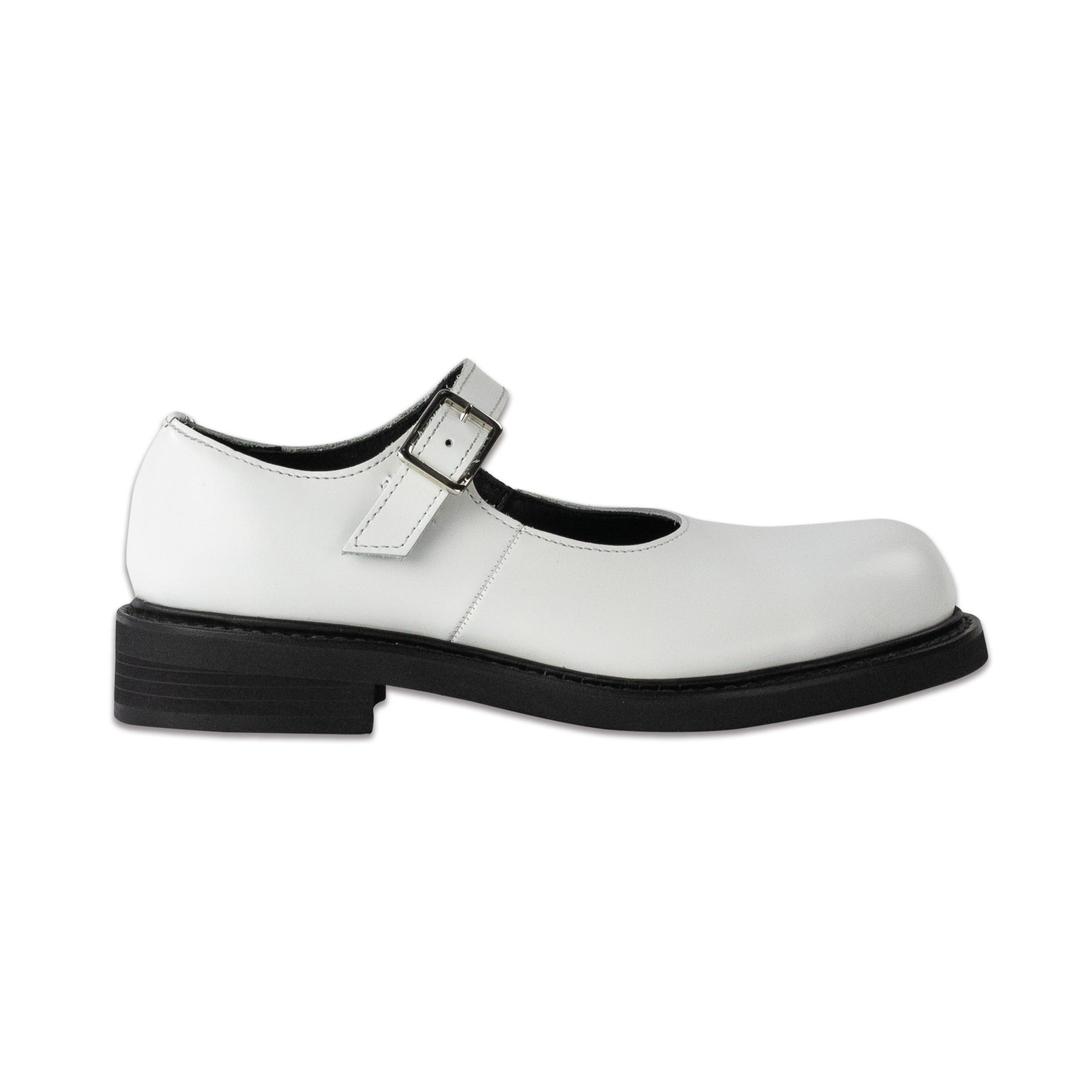 Leather Goodyear Mary Jane Shoes White