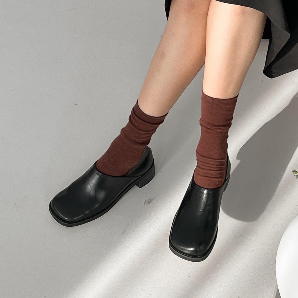 4cm 볼드 미들굽 입체 로퍼