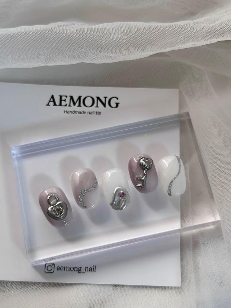 Aemong : 아날로그 빈티지 하트 자물쇠