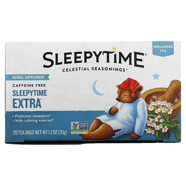 Celestial Seasonings, 웰니스 티, 슬리티타임 엑스트라, 무카페인, 20 티백, 1.2 온스 (35 그램)
