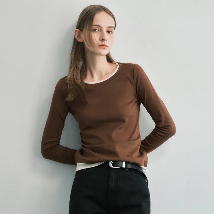 에센셜 레이어드 긴팔 티셔츠 MDTS084_6 Colors