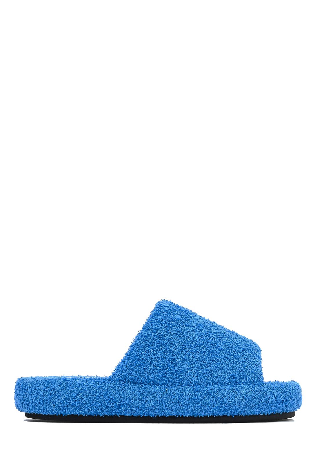 HODGEHOG TOWELING SLIDES_LIGHT BLUE