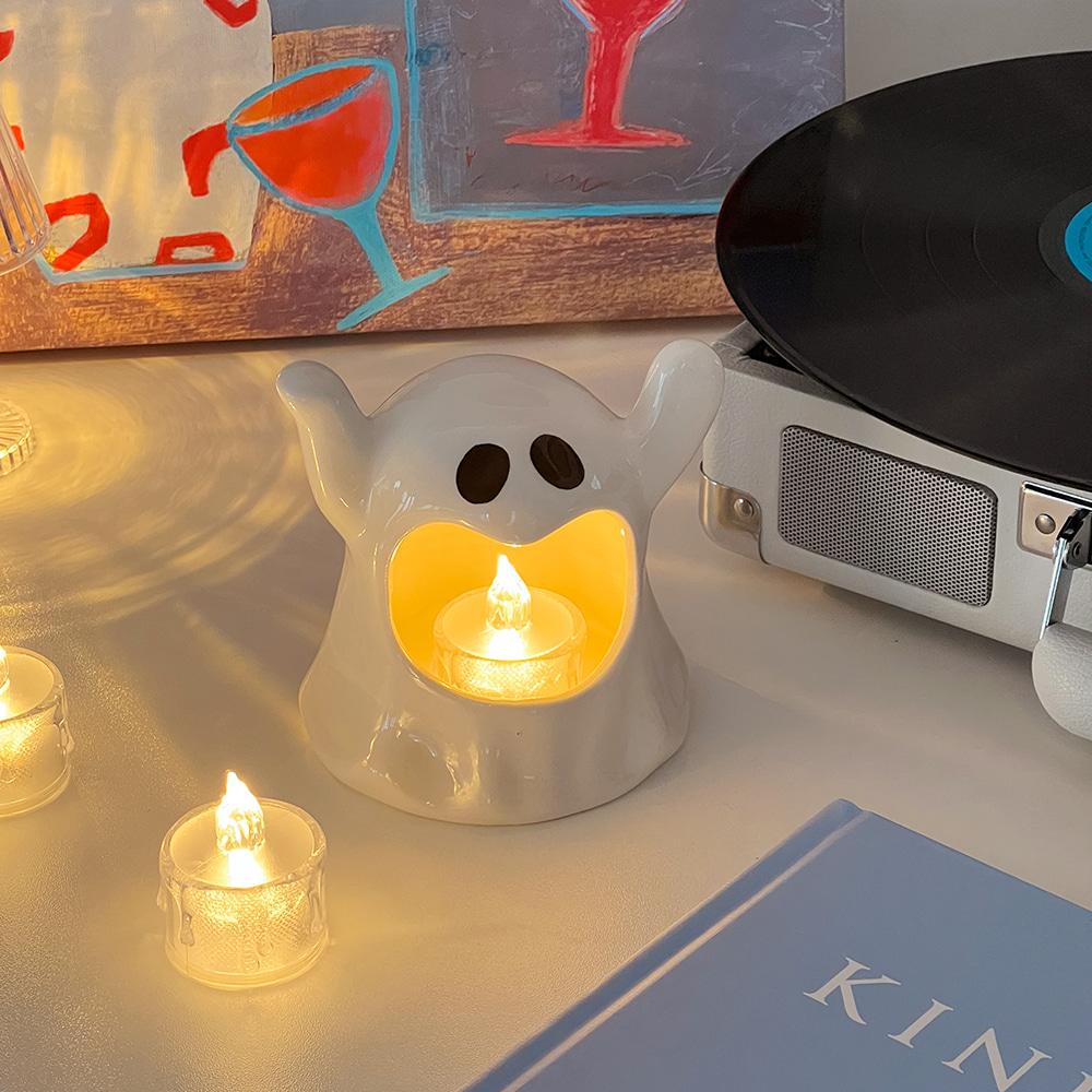 고스트 유령 캔들홀더 크리스마스조명 미니LED 세트 캐스퍼 세라믹 티라이트홀더 파티소품