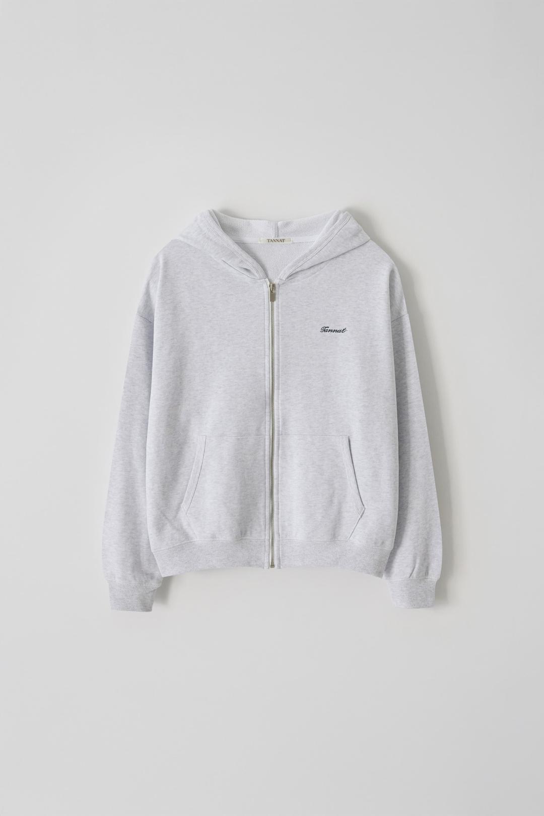 T/T Mono zip-up hoodie (melange white)