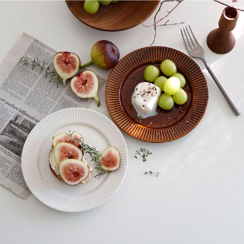 앤틱 플리츠 플레이트 2color / 디저트 샐러드 파스타 접시 그릇