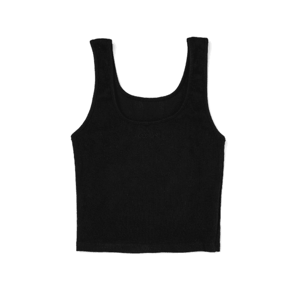 Logo Sleeveless Cropped Top(Black)