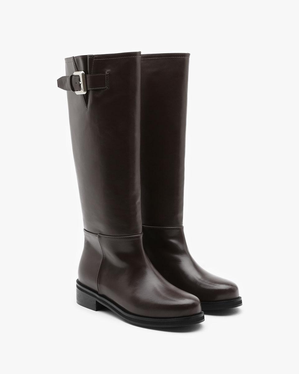 HASS Buckle Long Boots_Brown