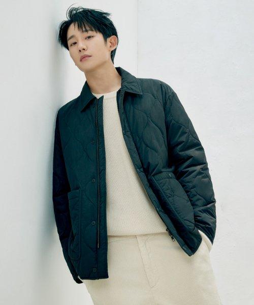 두굿_카라 퀼팅 점퍼 - 2color