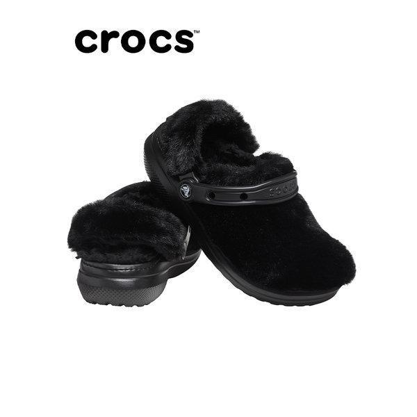 크록스 클래식 퍼 슈어 클로그 털신 털슬리퍼 털크록