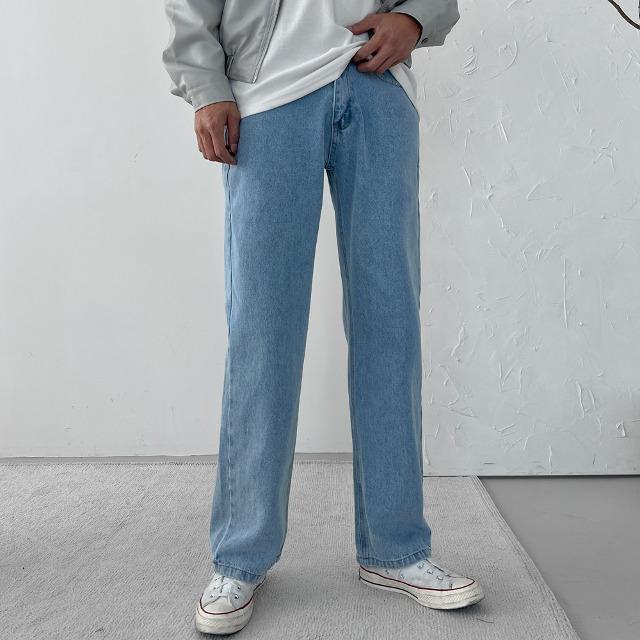 [1+1SALE]+5CM UP 세미와이드 뒷밴딩 데님팬츠(5color)