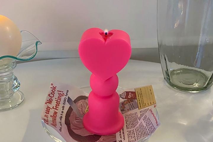 형광 하트 캔들