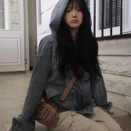 [기획🖤/오버핏] 톰 데님 후드 빈티지 워싱 투웨이 점퍼 -2color