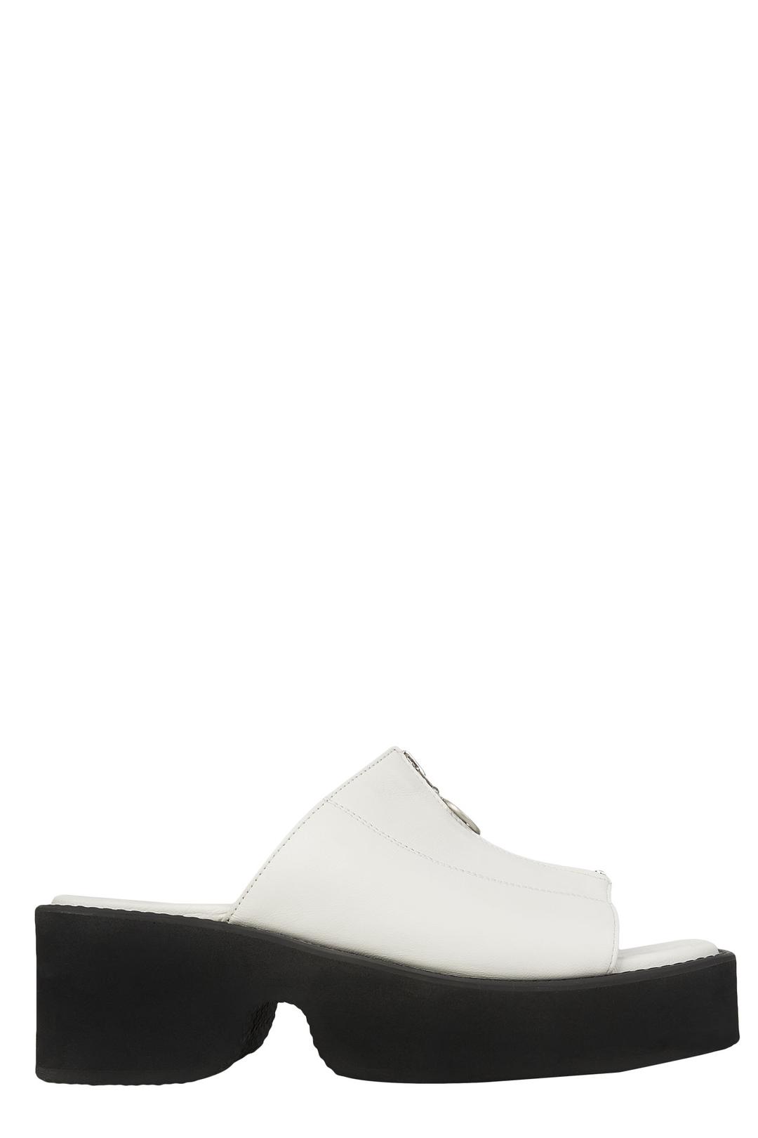 LOGO ZIPPER MULES / WHITE