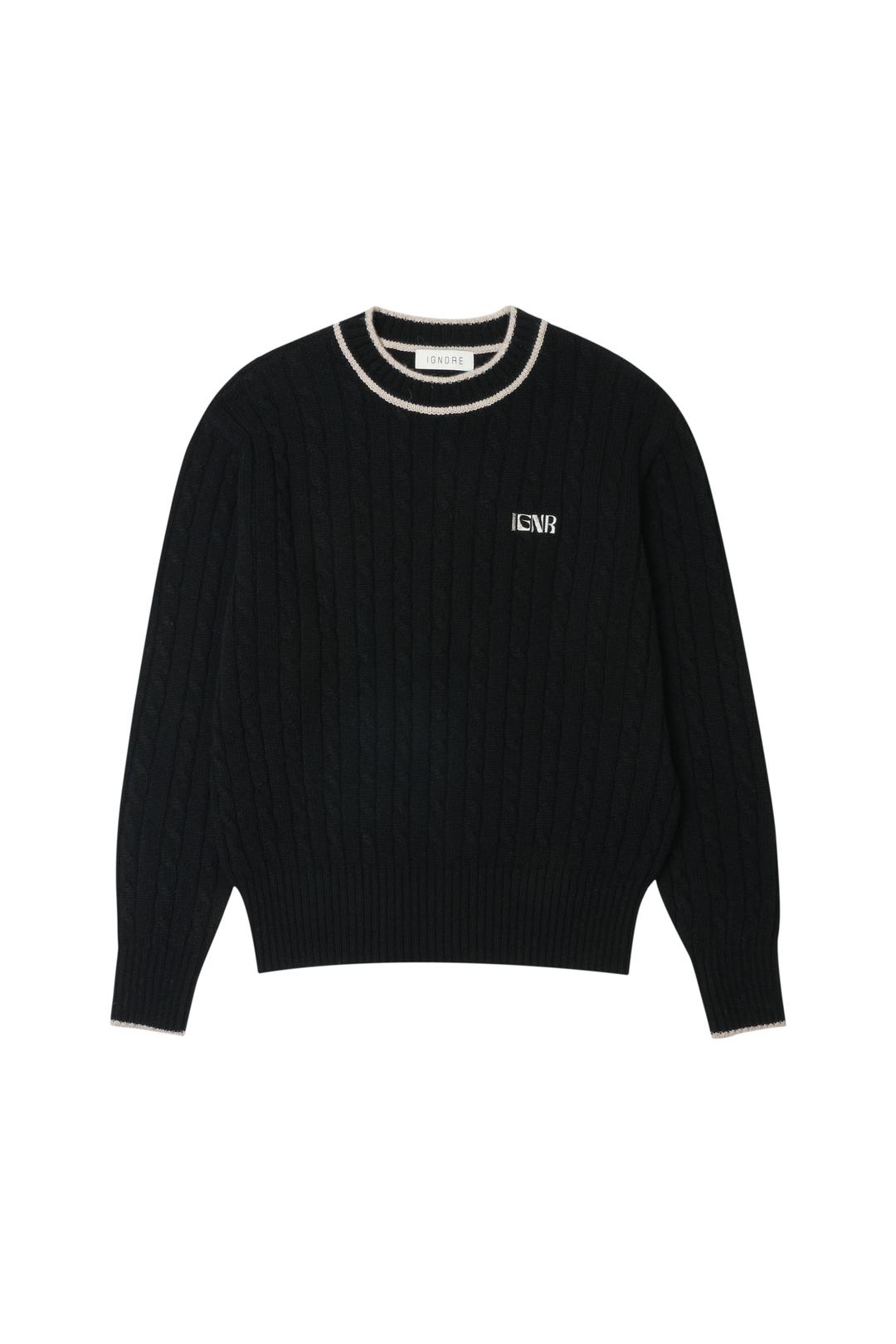 Ignore Cable Knit -Black