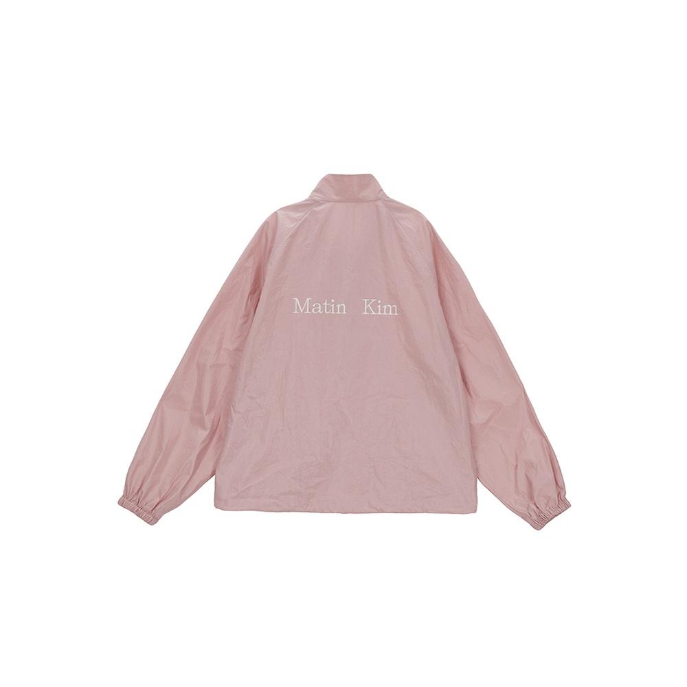 MATIN KIM LOGO COATING JUMPER IN PINK