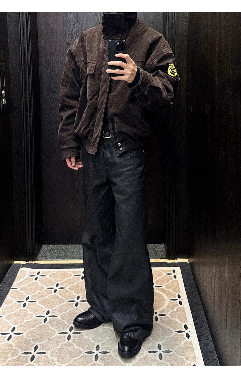 Suede-Flocked Jacket