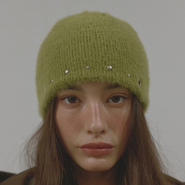 EDGE STUD KNIT BEANIE (GREEN)