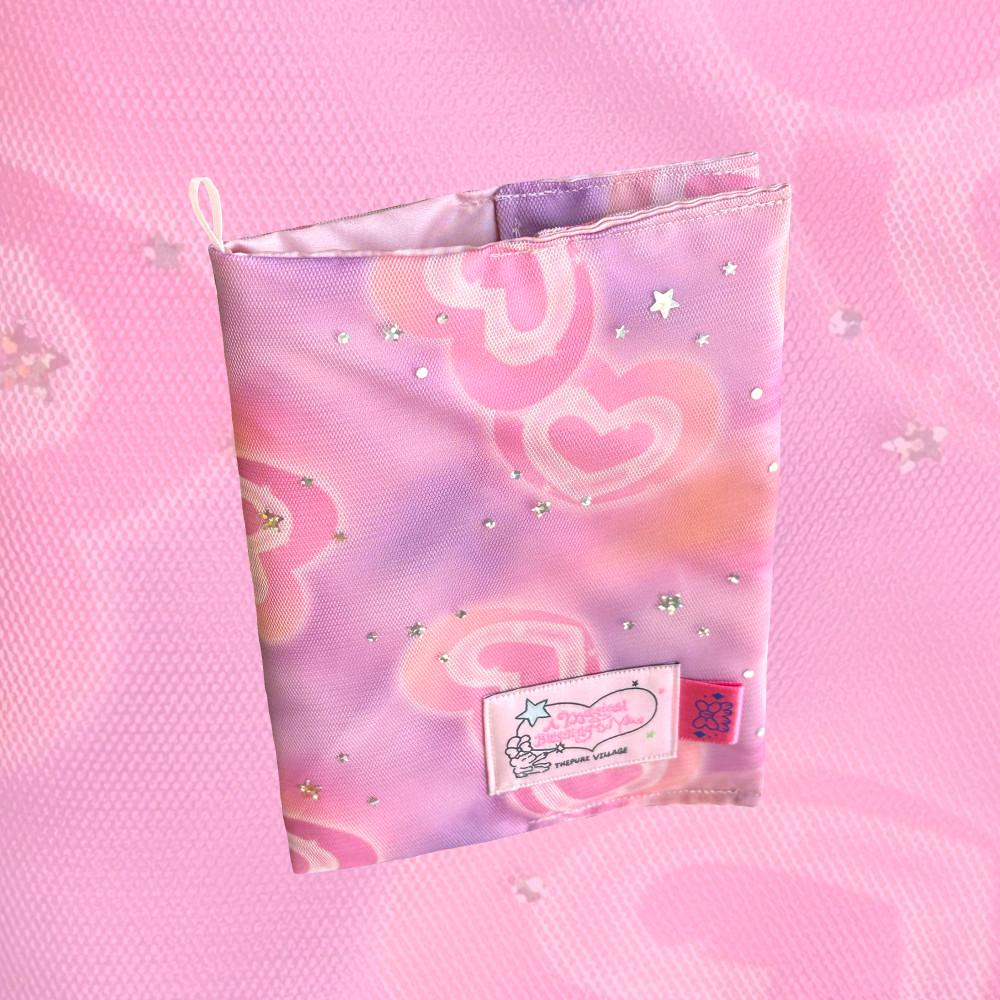 컬러풀바운스 매쉬 다이어리 커버 털 봄 여름 망사 북파우치